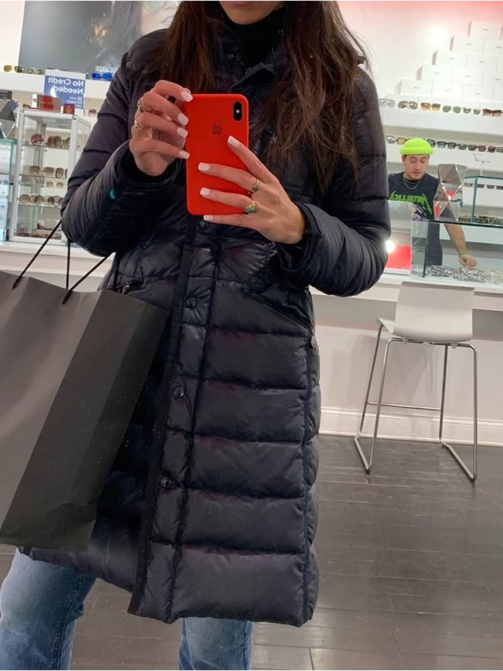 Moncler Navy Jacket with Red and Blue Trim